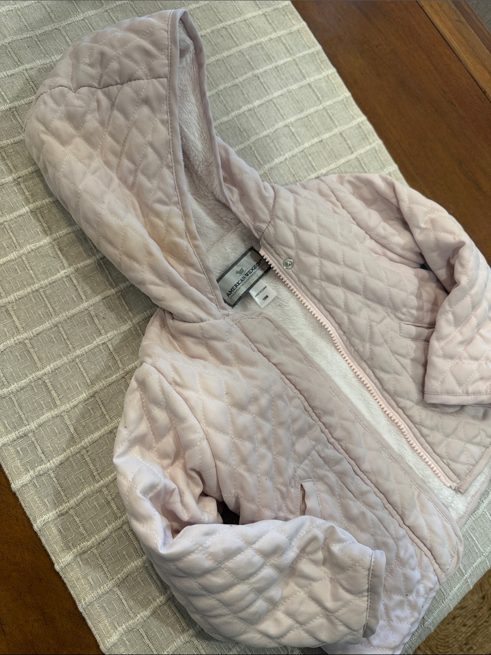 American Widgeon Girls' Quilted Hooded Puffer Jacket - Light Pink - Picture 2 of 5